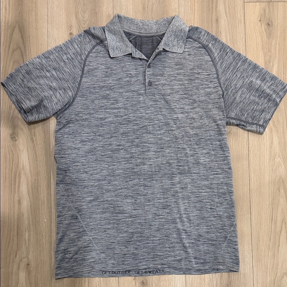 Men’s Lululemon Athletica Heathered Gray Polo Shirt